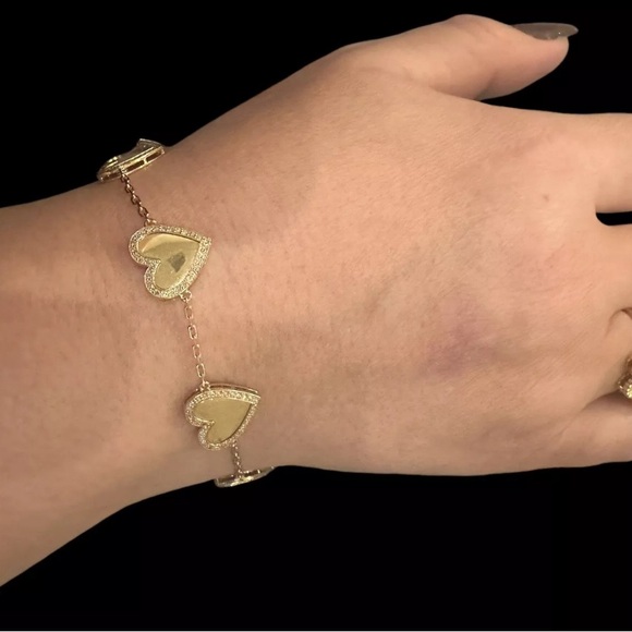 Made in Italy Gold and diamonds custom design 18 k solid gold NWT bracelet. - Picture 7 of 13